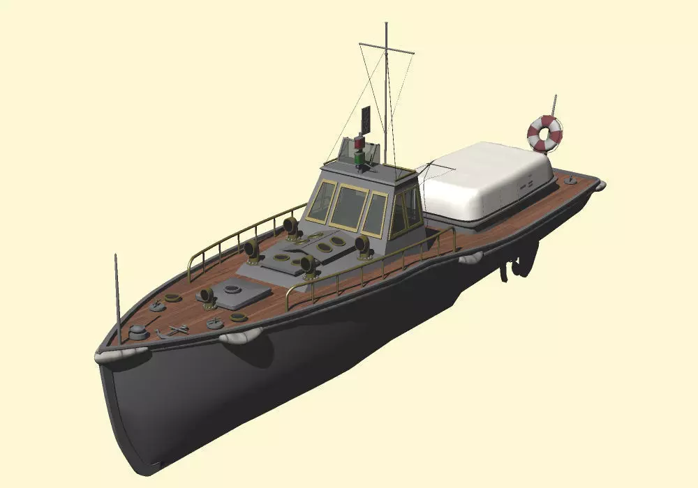 Imperial Japanese Navy 11m lunch Free 3D model