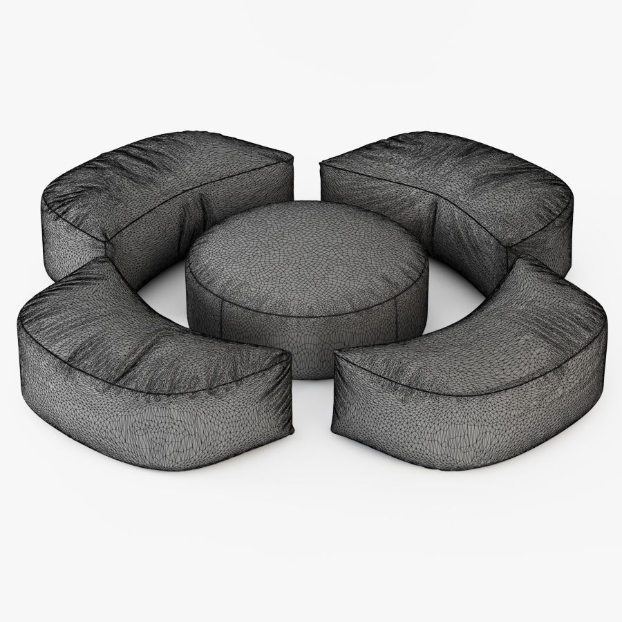 Pouf Luna 3D model_5