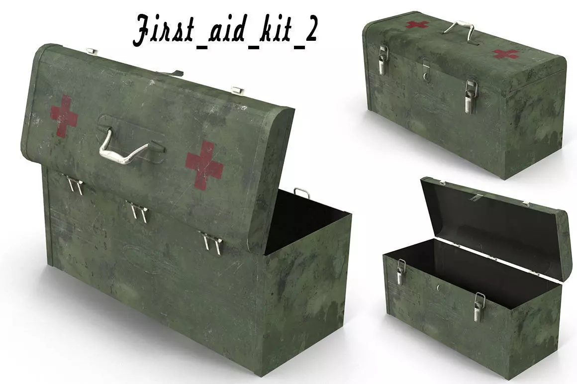 First aids kit 2 Low-poly 3D model_0