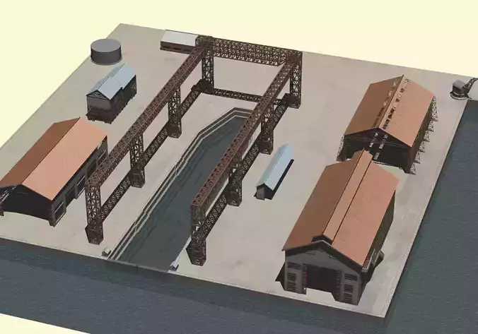 Imperial Japanese Naval Ship Yard 3D model