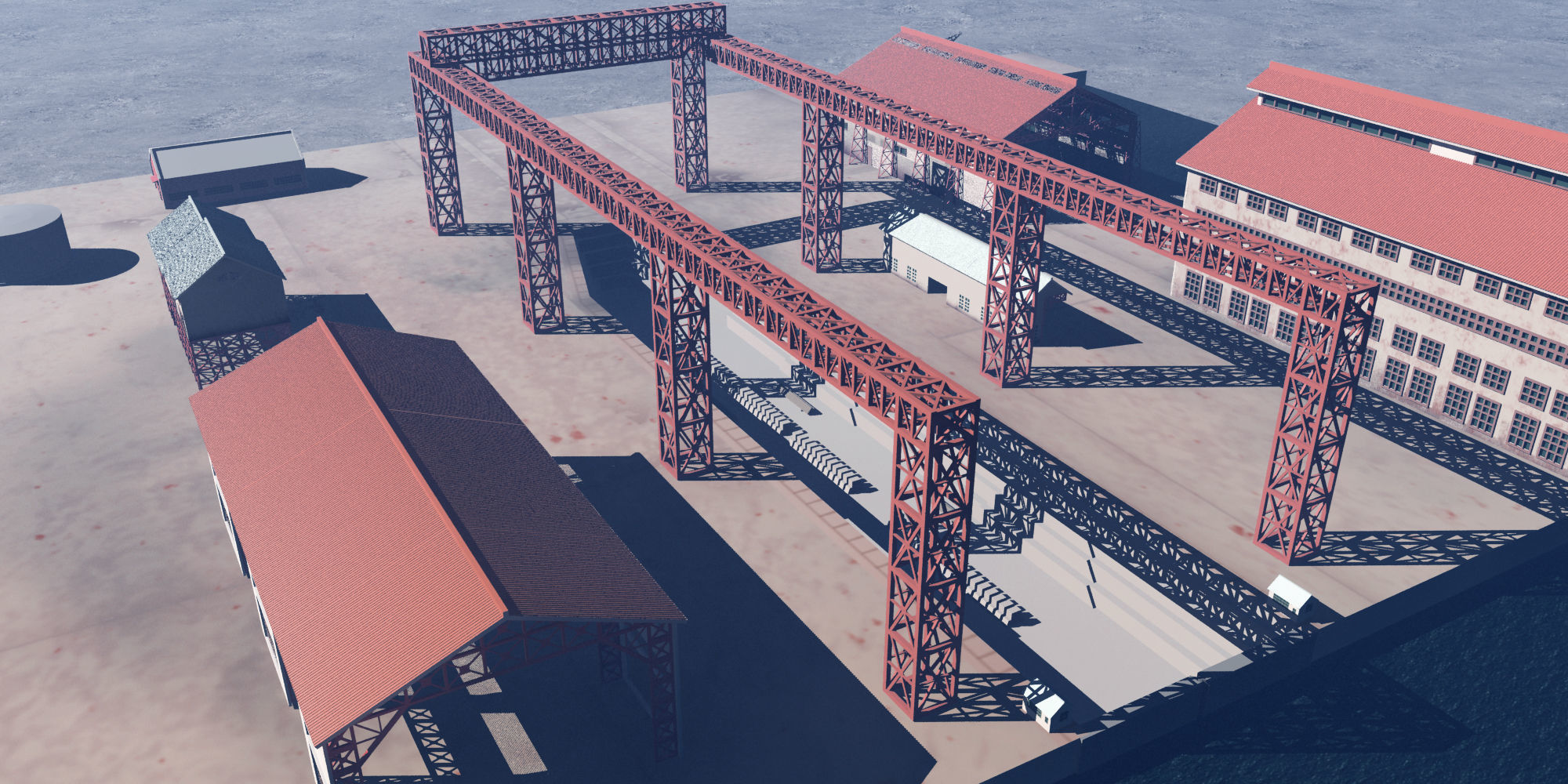 Imperial Japanese Naval Ship Yard 3D model_4