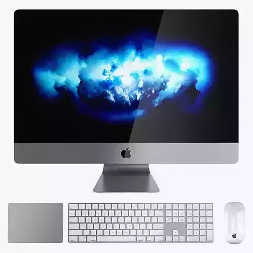 Apple iMac Pro Set 1 - Office Mac 3D model