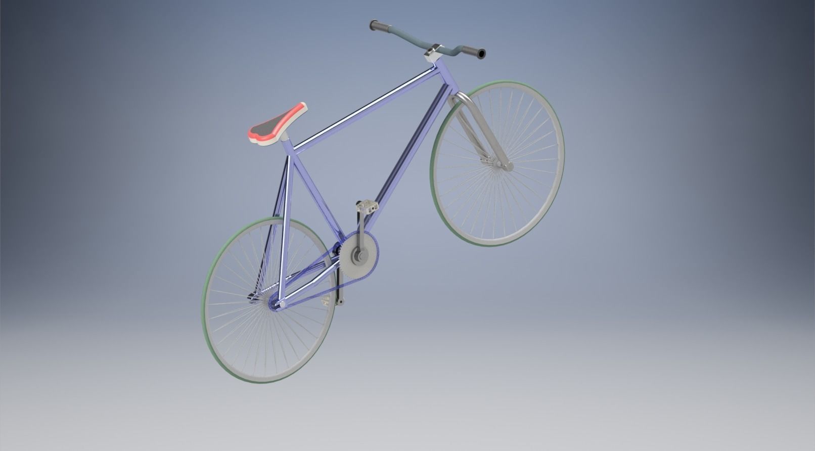 bicycle in air Free 3D model_0
