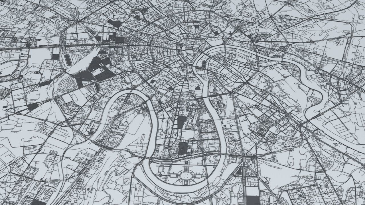 Moscow Road Network and Streets 3D model_5