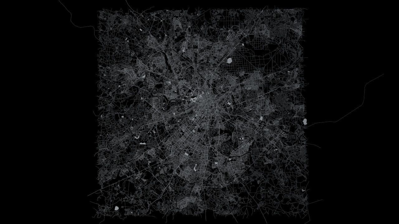 Moscow Road Network and Streets 3D model_9