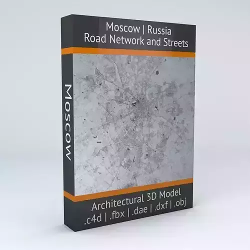 Moscow Road Network and Streets 3D model