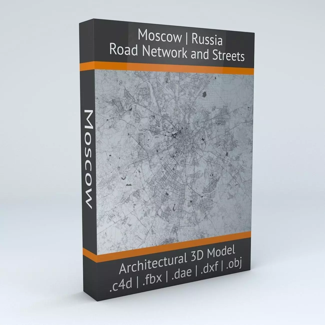 Moscow Road Network and Streets 3D model_0