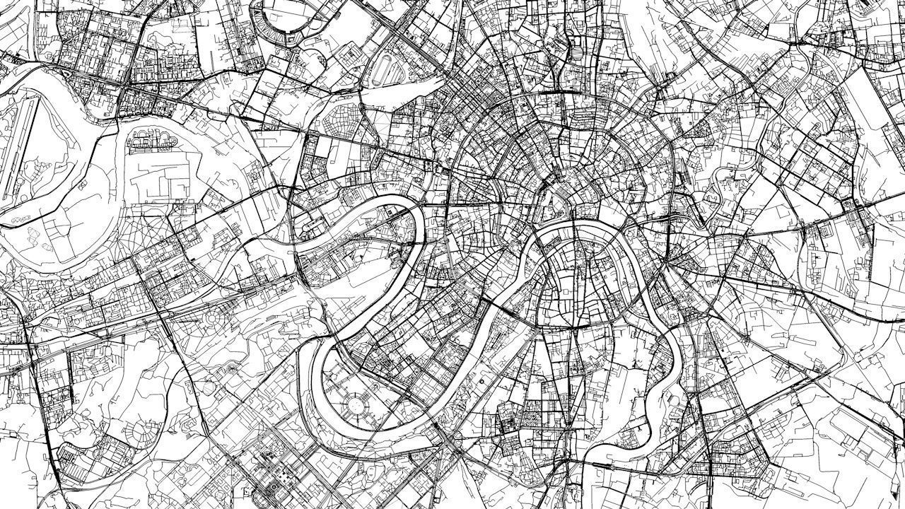 Moscow Road Network and Streets 3D model_11