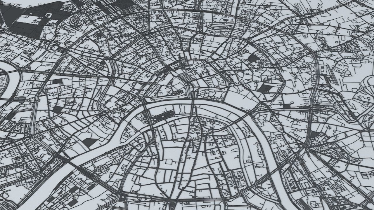 Moscow Road Network and Streets 3D model_8