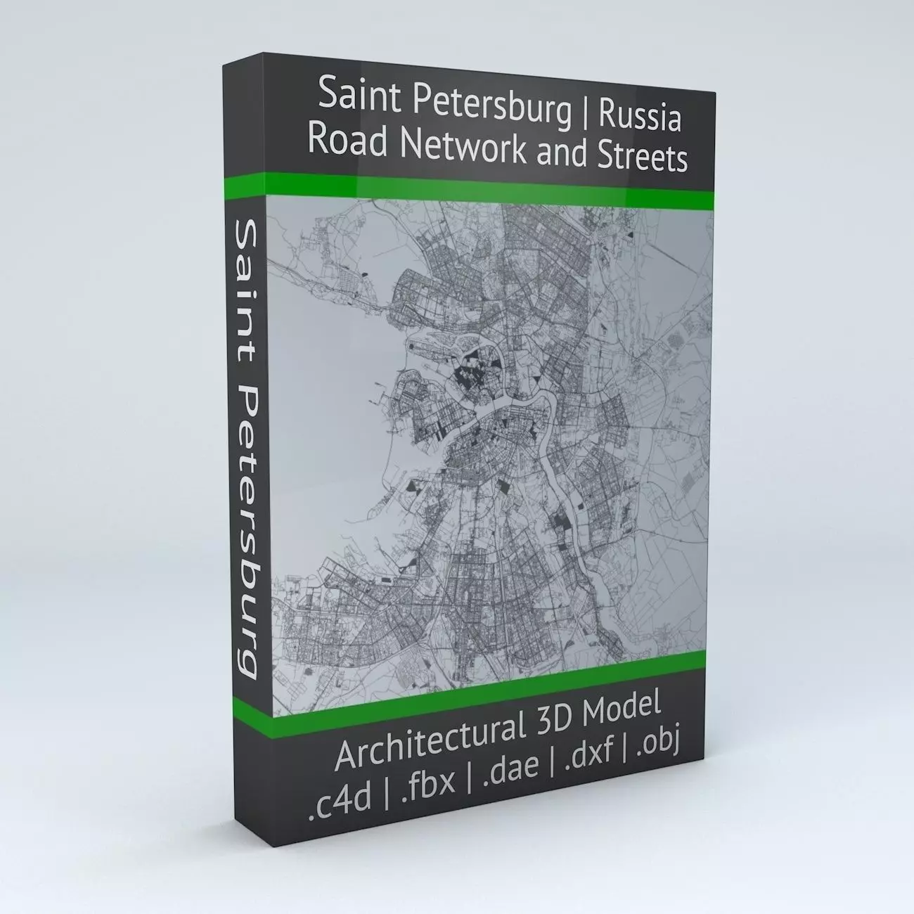Saint Petersburg Road Network and Streets 3D model_0