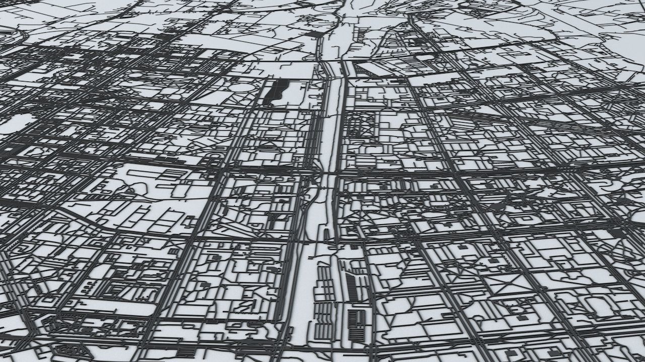 Saint Petersburg Road Network and Streets 3D model_6