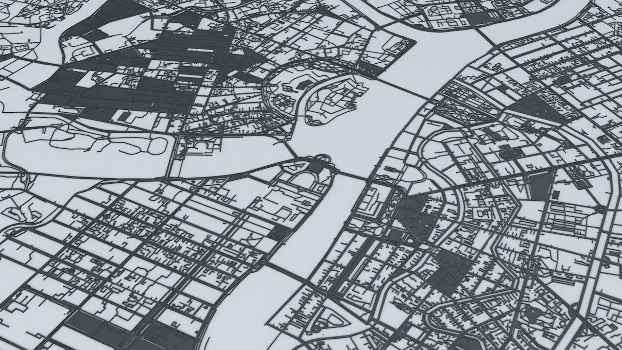 Saint Petersburg Road Network and Streets 3D model_3