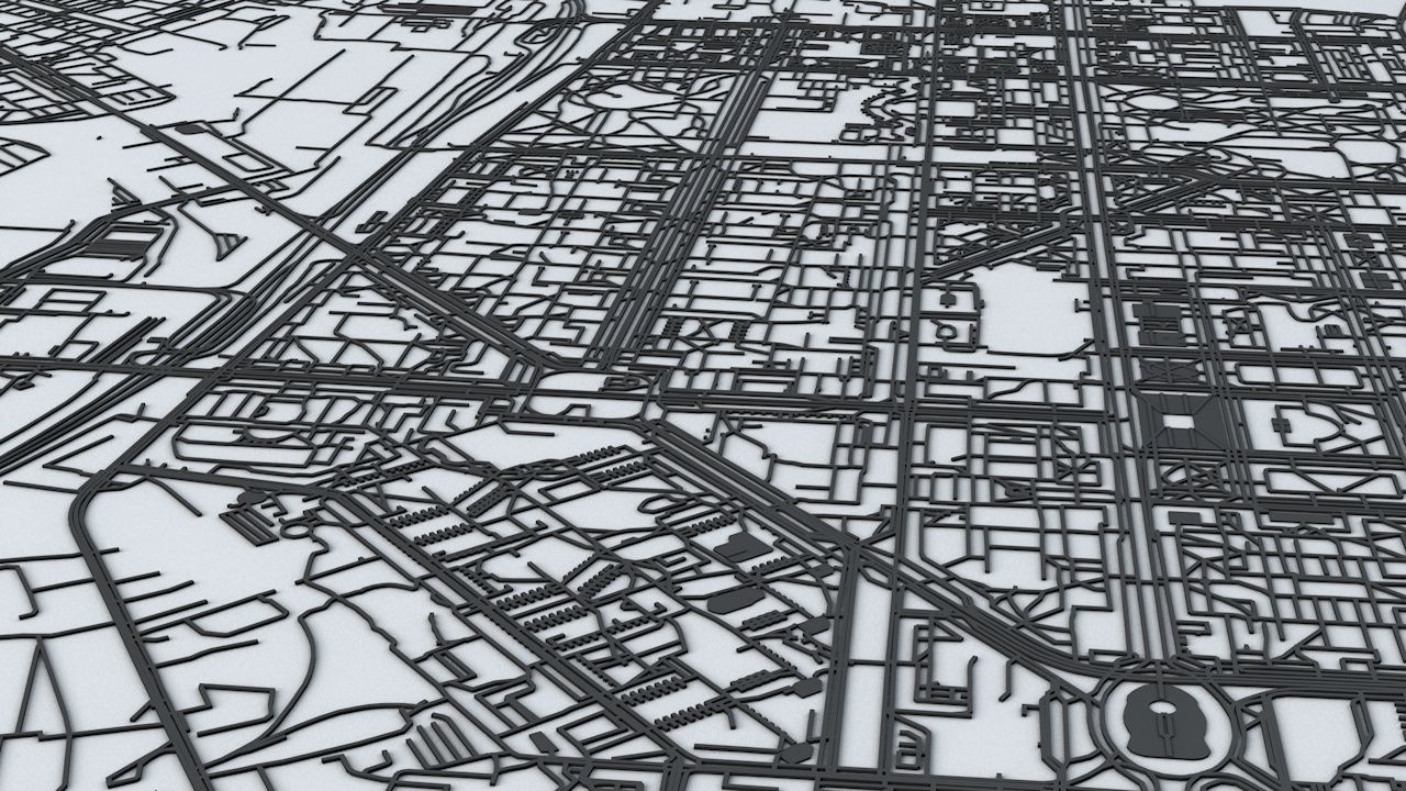 Saint Petersburg Road Network and Streets 3D model_4