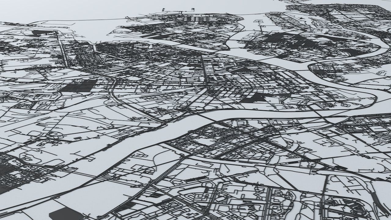 Saint Petersburg Road Network and Streets 3D model_1