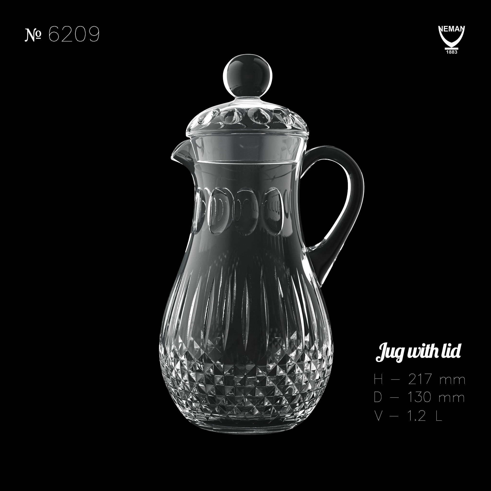 Set 6209 chinese teapot and cup Low-poly 3D model_1