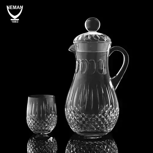Set 6209 chinese teapot and cup Low-poly 3D model