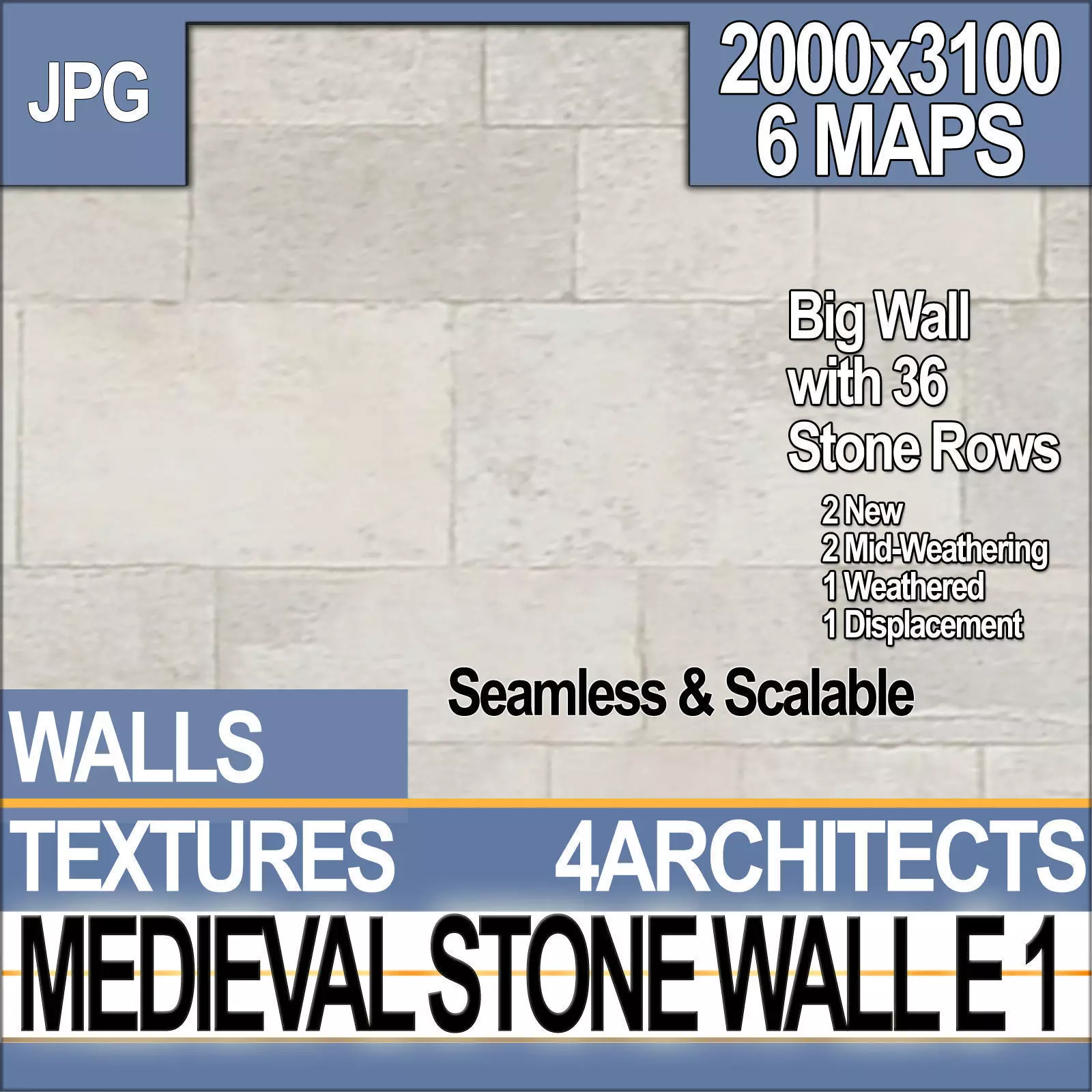 Medieval Stone Wall E 1 Texture_0