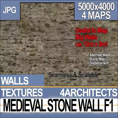 Medieval Stone Wall F 1 Texture