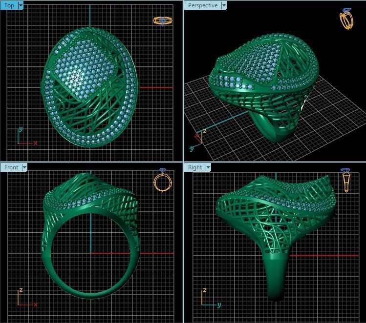 Ring R0307 3D print model_2