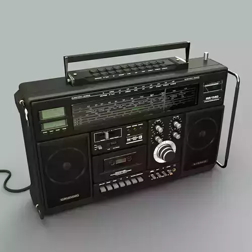 Grundig rr1140 Radio Low-poly 3D model