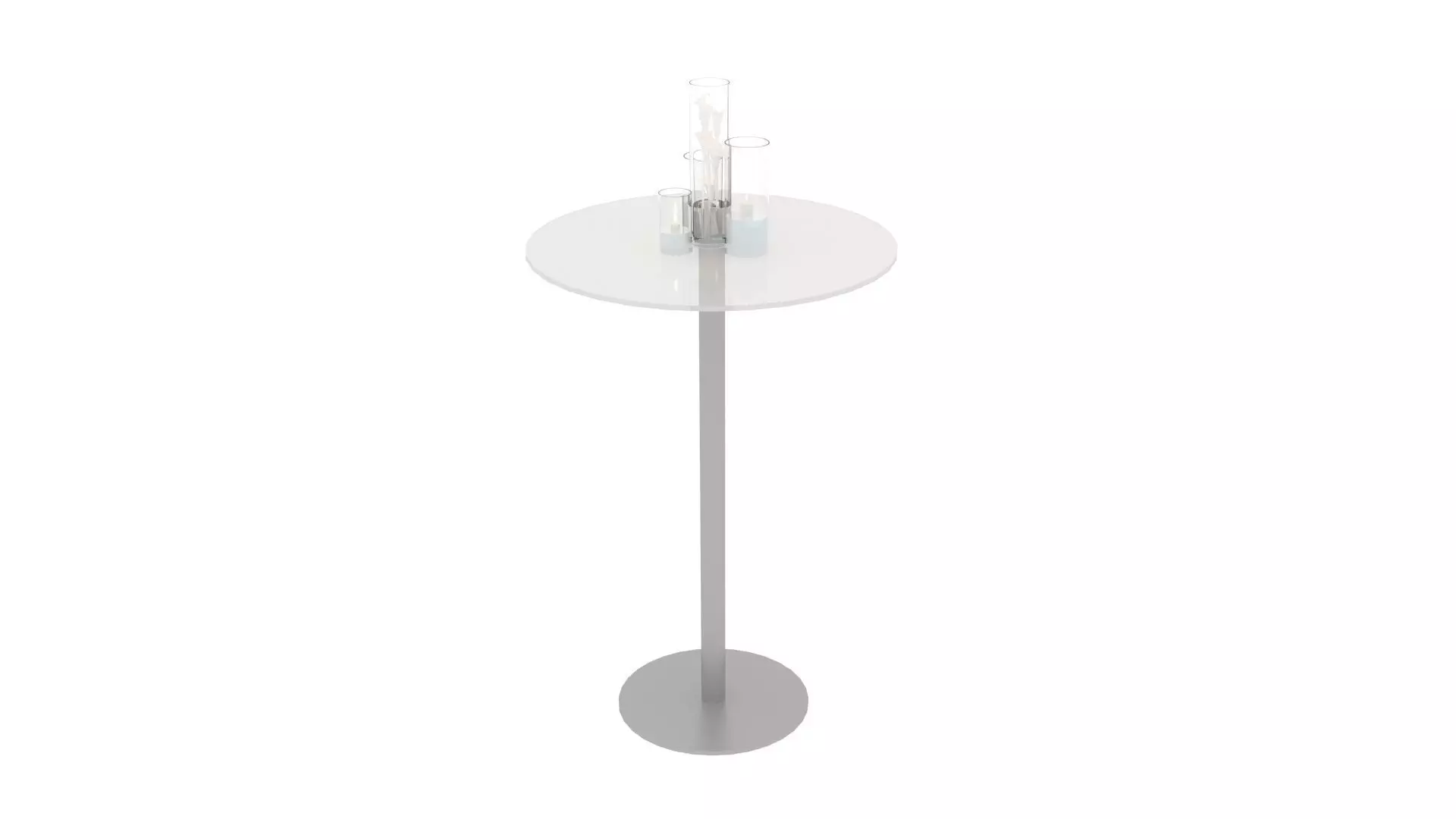 High Cocktail Table Low-poly 3D model_0