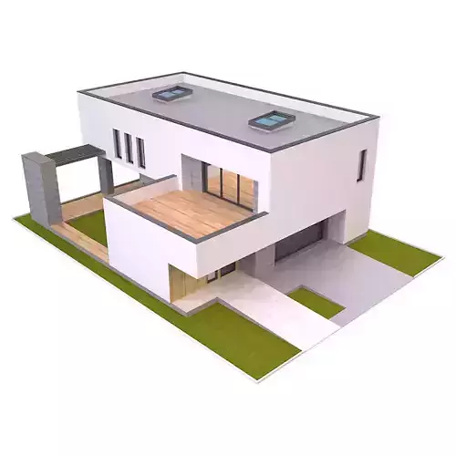Modern House 3 Free low-poly 3D model