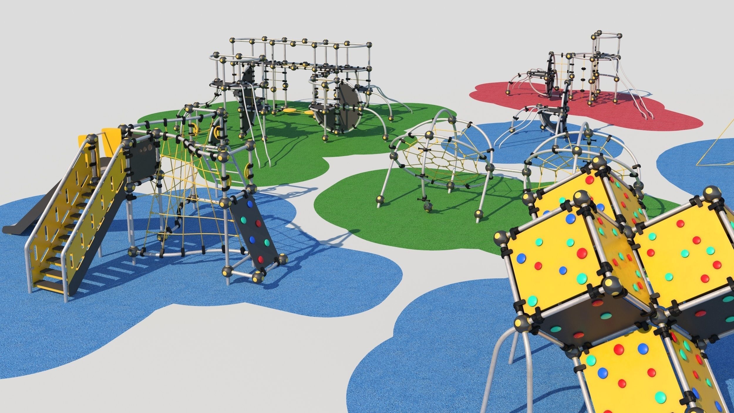 Modern playground 3D model_2