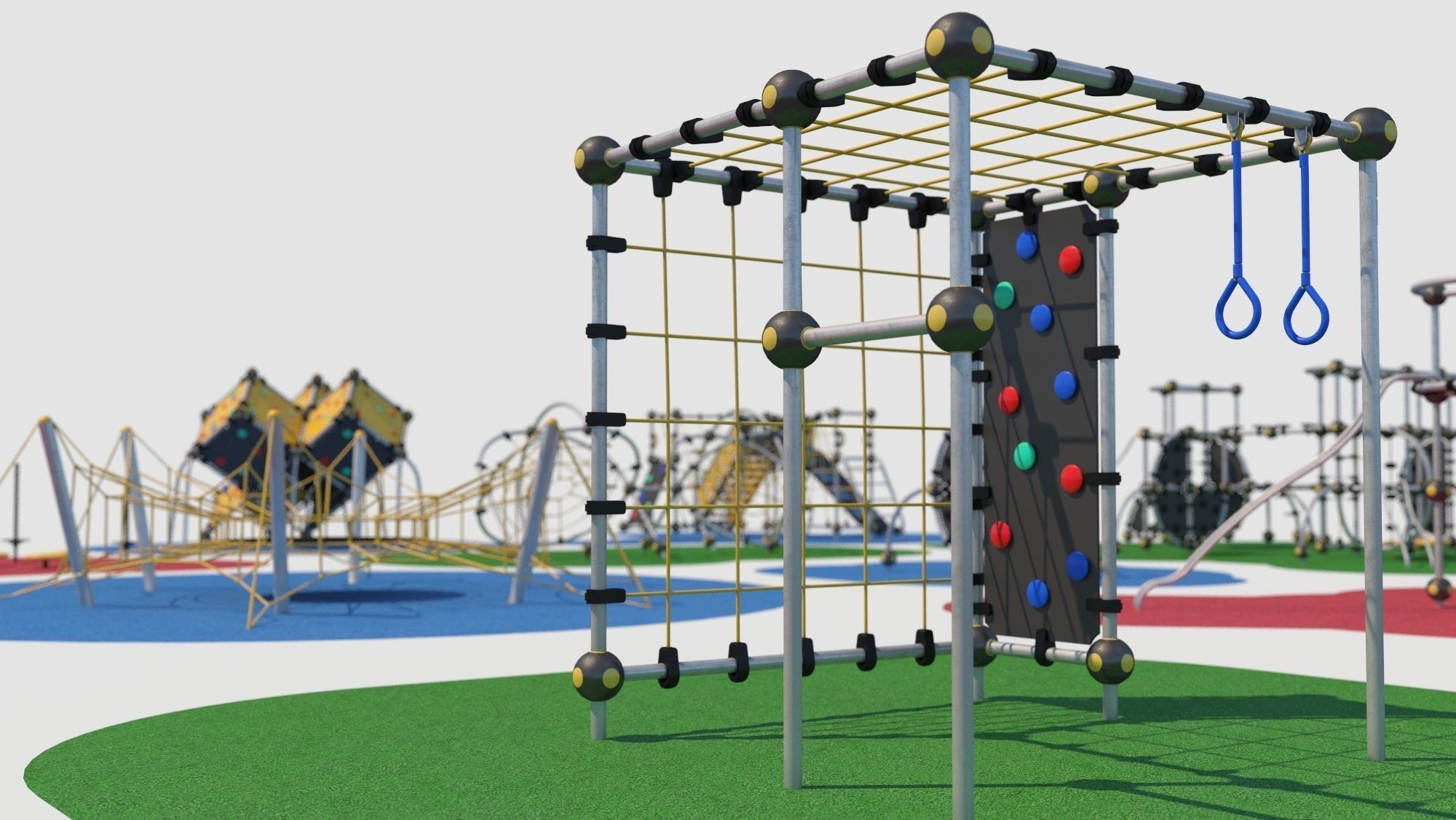 Modern playground 3D model_11