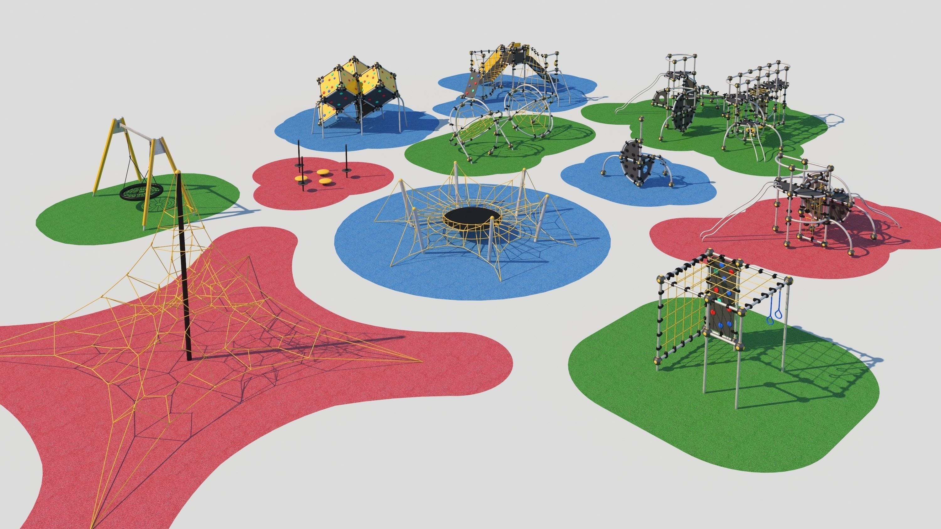 Modern playground 3D model_1