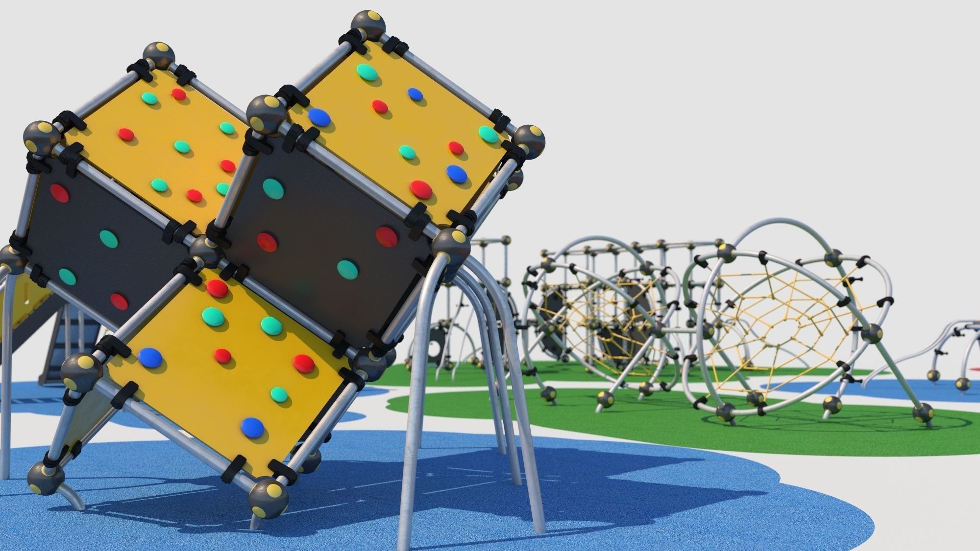 Modern playground 3D model_8