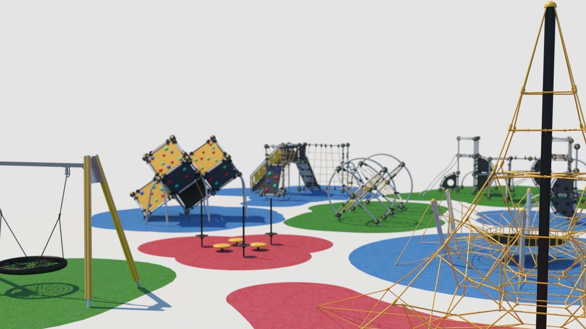 Modern playground 3D model_4