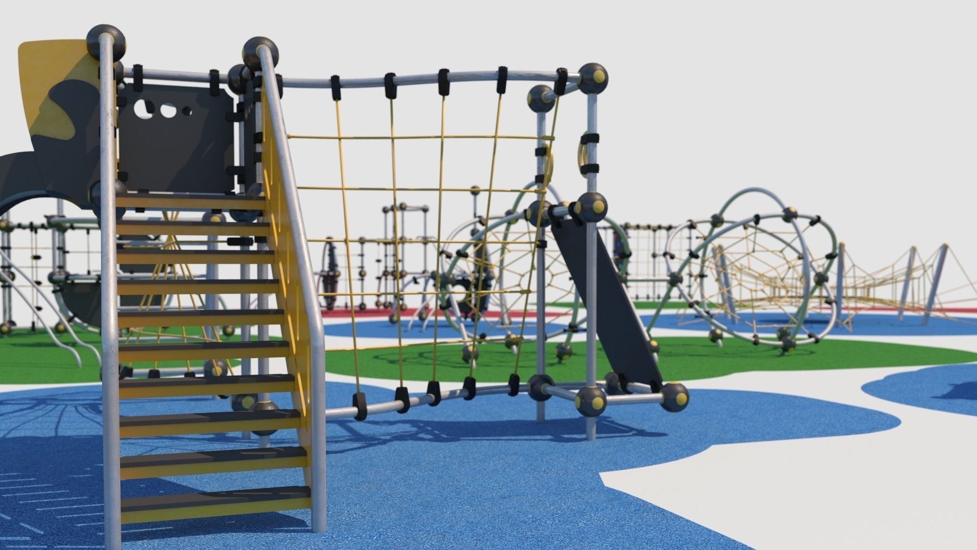 Modern playground 3D model_6