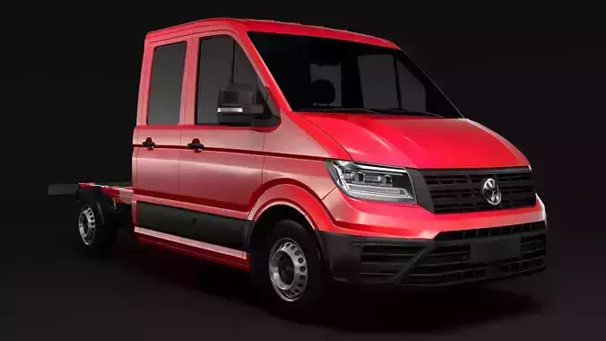 WV Crafter Chassis Double-Cab 2017 3D model