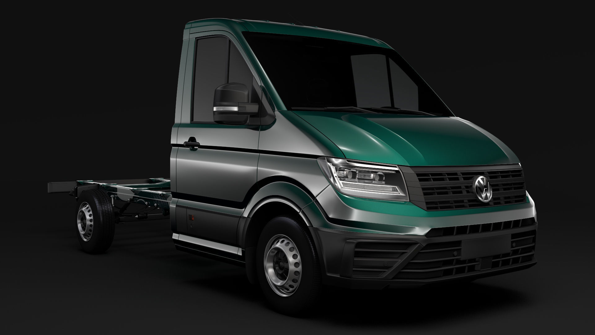 WV Crafter Chassis Single-Cab 2017 3D model_4