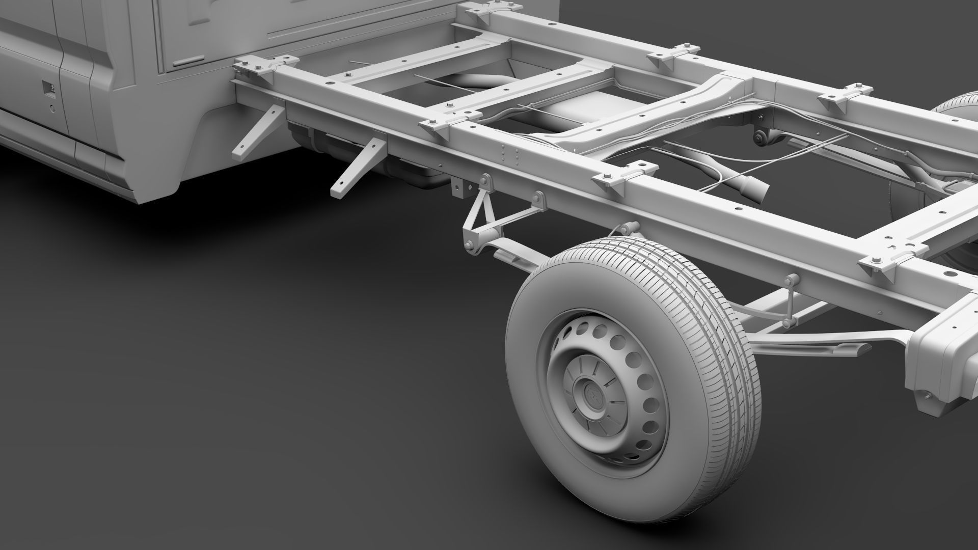 WV Crafter Chassis Single-Cab 2017 3D model_11
