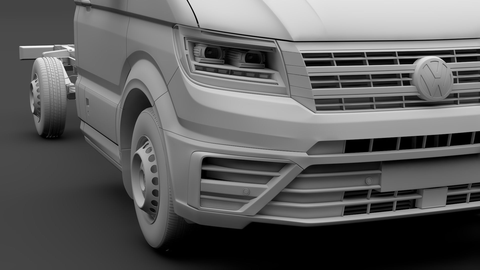 WV Crafter Chassis Single-Cab 2017 3D model_13