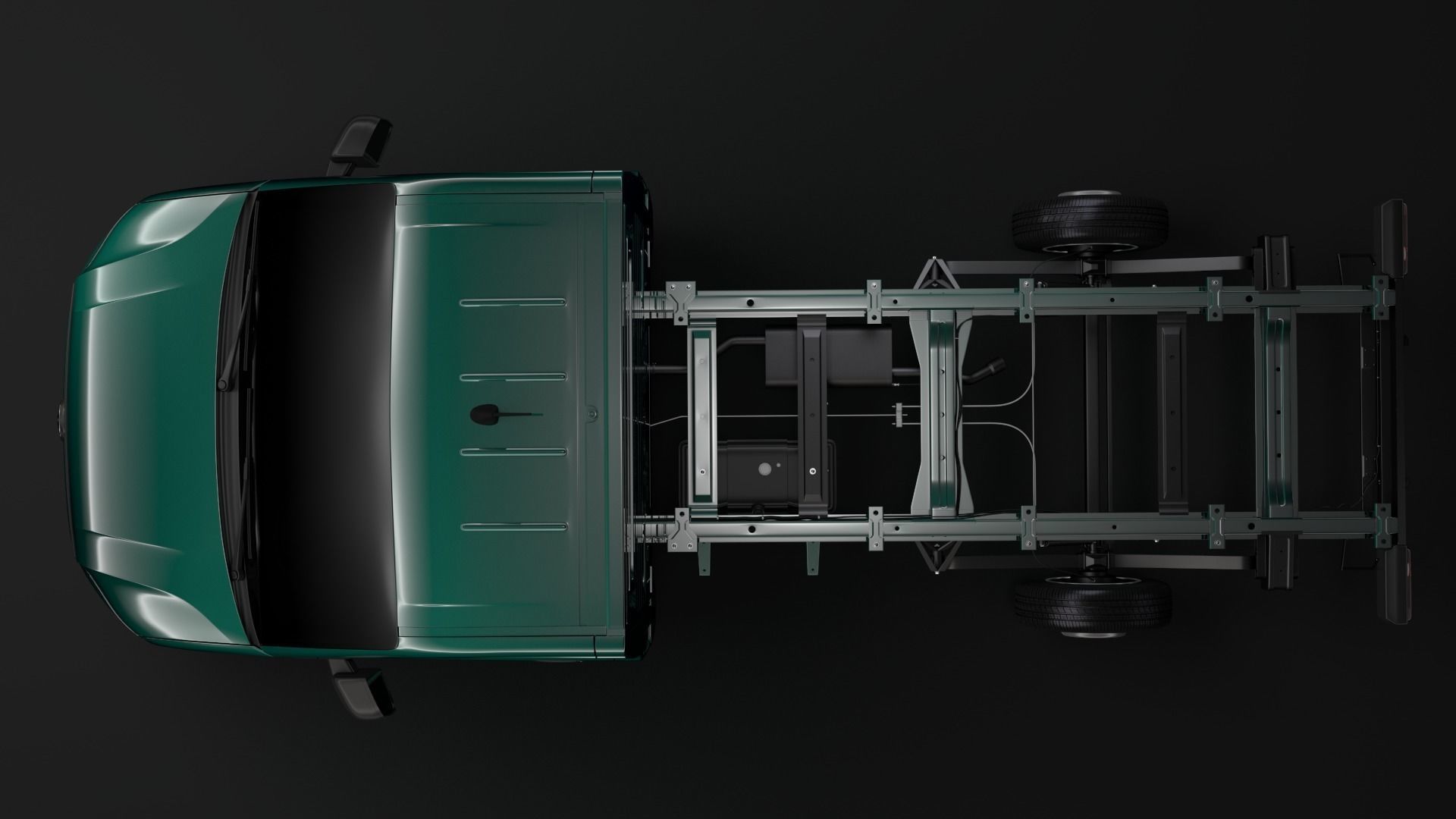 WV Crafter Chassis Single-Cab 2017 3D model_8