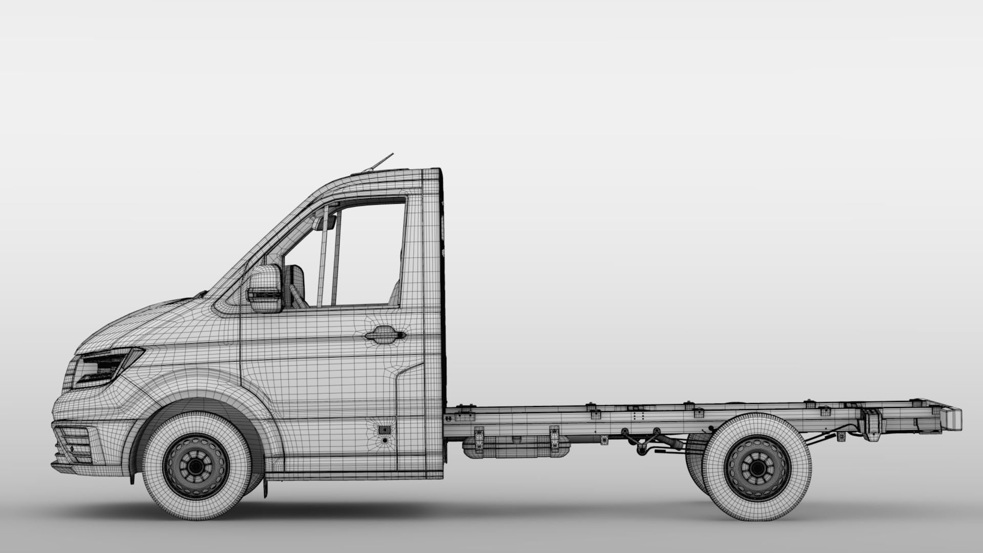 WV Crafter Chassis Single-Cab 2017 3D model_15