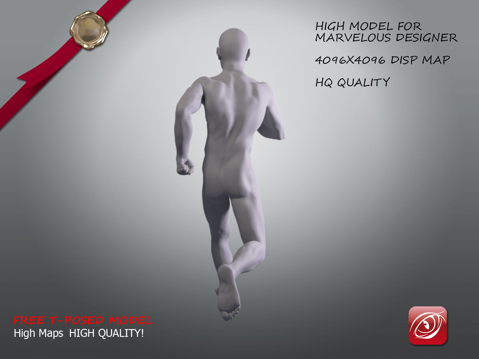 Man A Testing model - Marvelous Designer Running Low-poly 3D model_5