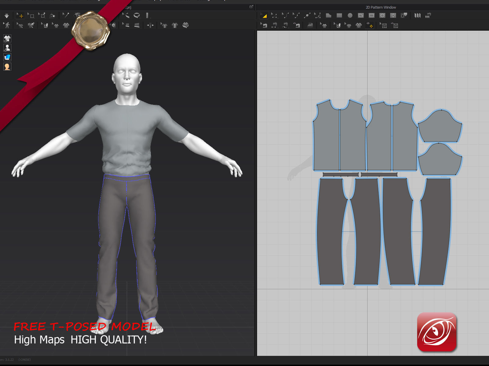 Man A Testing model - Marvelous Designer Running Low-poly 3D model_7