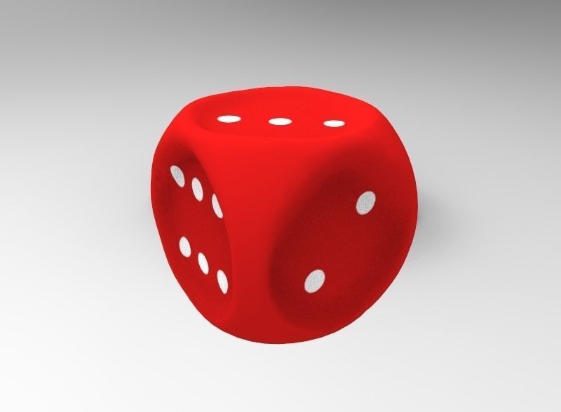 Dice Toy Low-poly 3D model_2