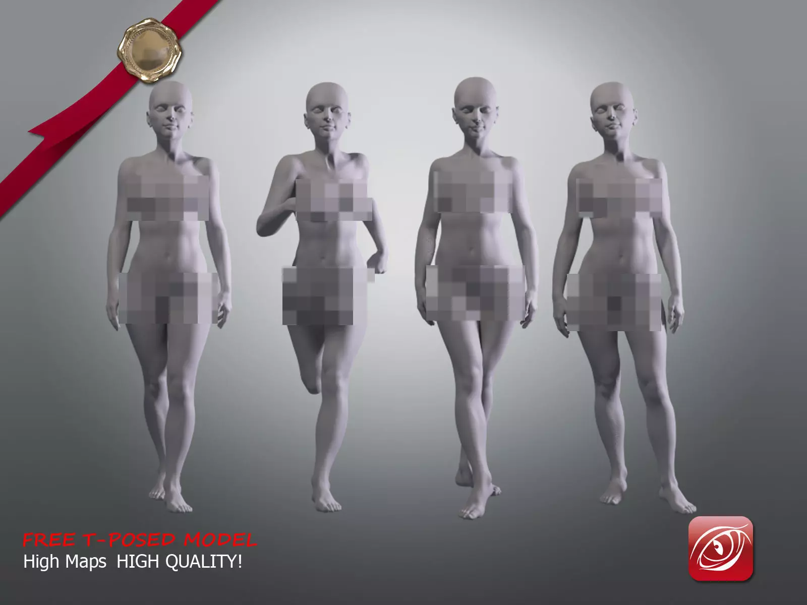 Woman A Testing model - Marvelous Designer Posed Pack Low-poly 3D model_0