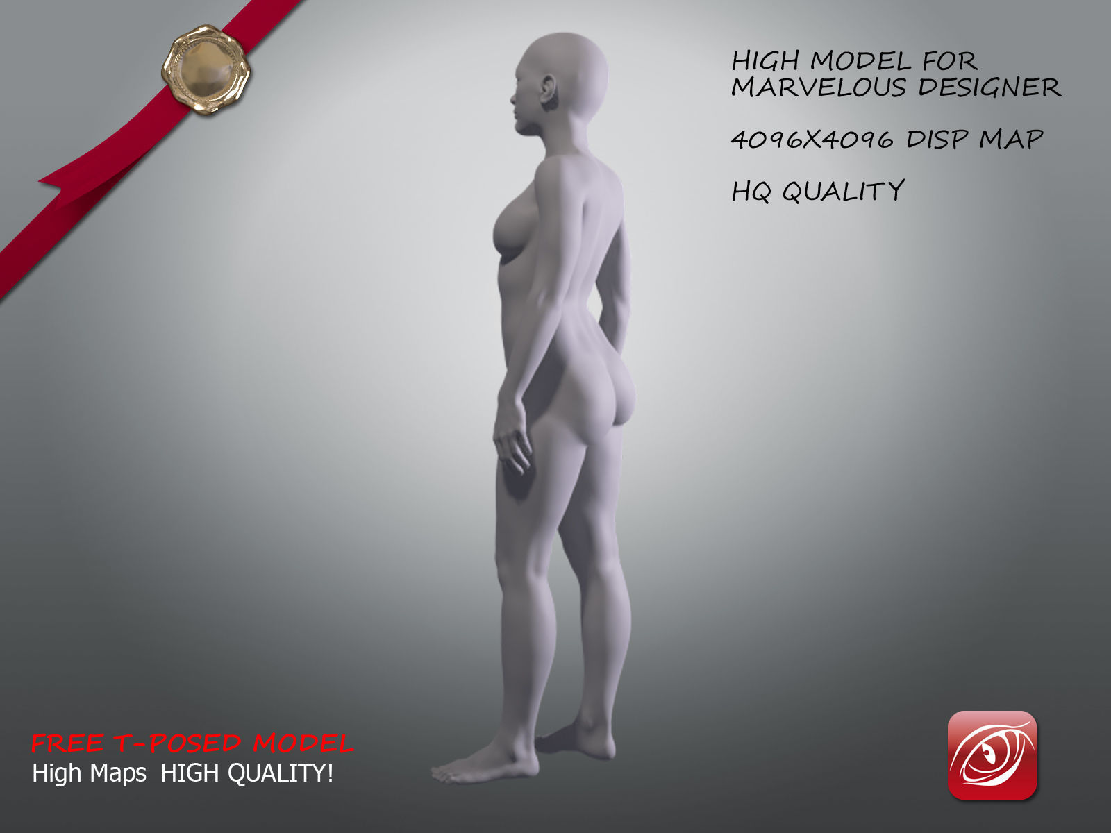 Woman A Testing model - Marvelous Designer Posed Pack Low-poly 3D model_13