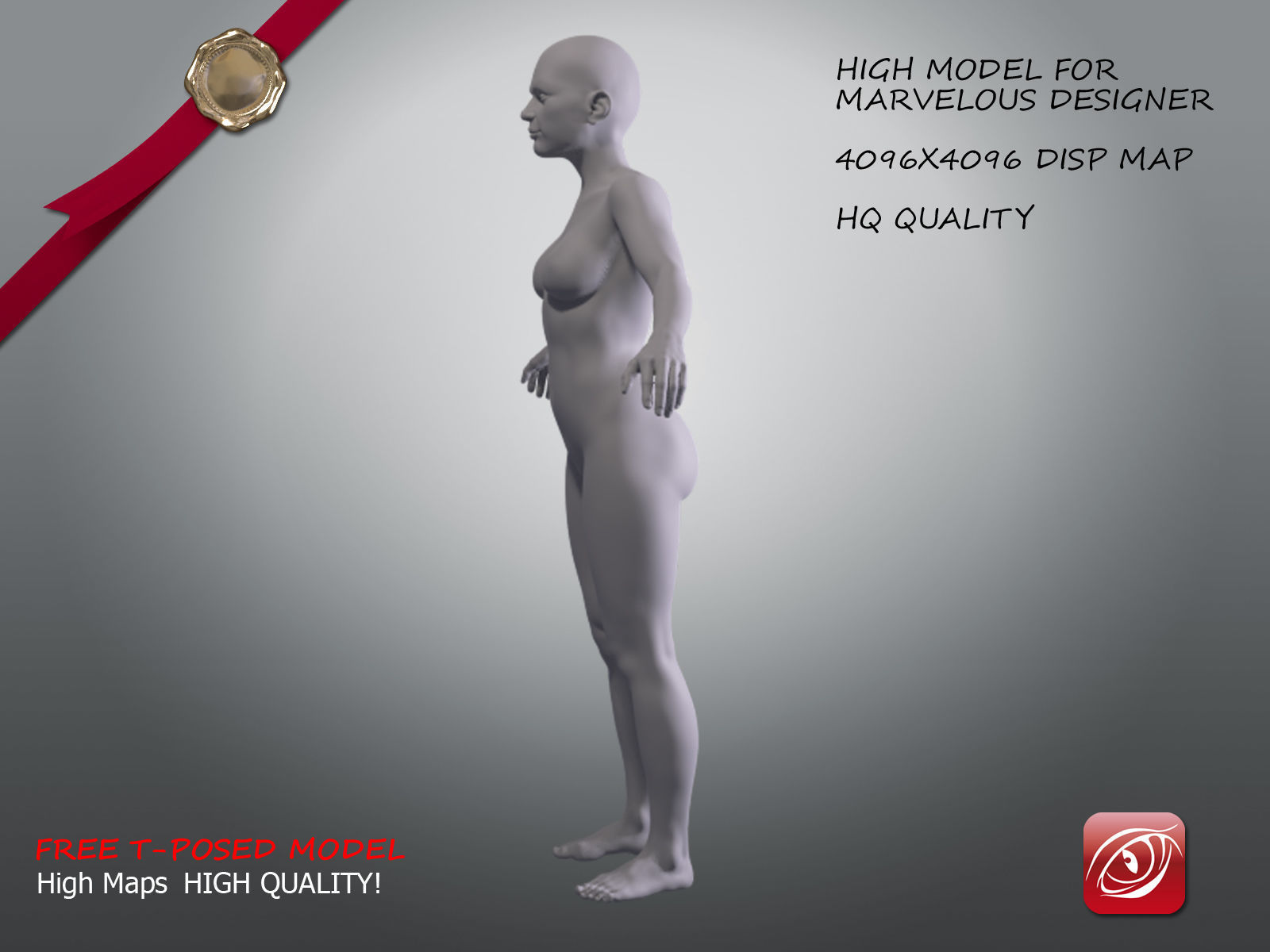 Woman A Testing model - Marvelous Designer Posed Pack Low-poly 3D model_5