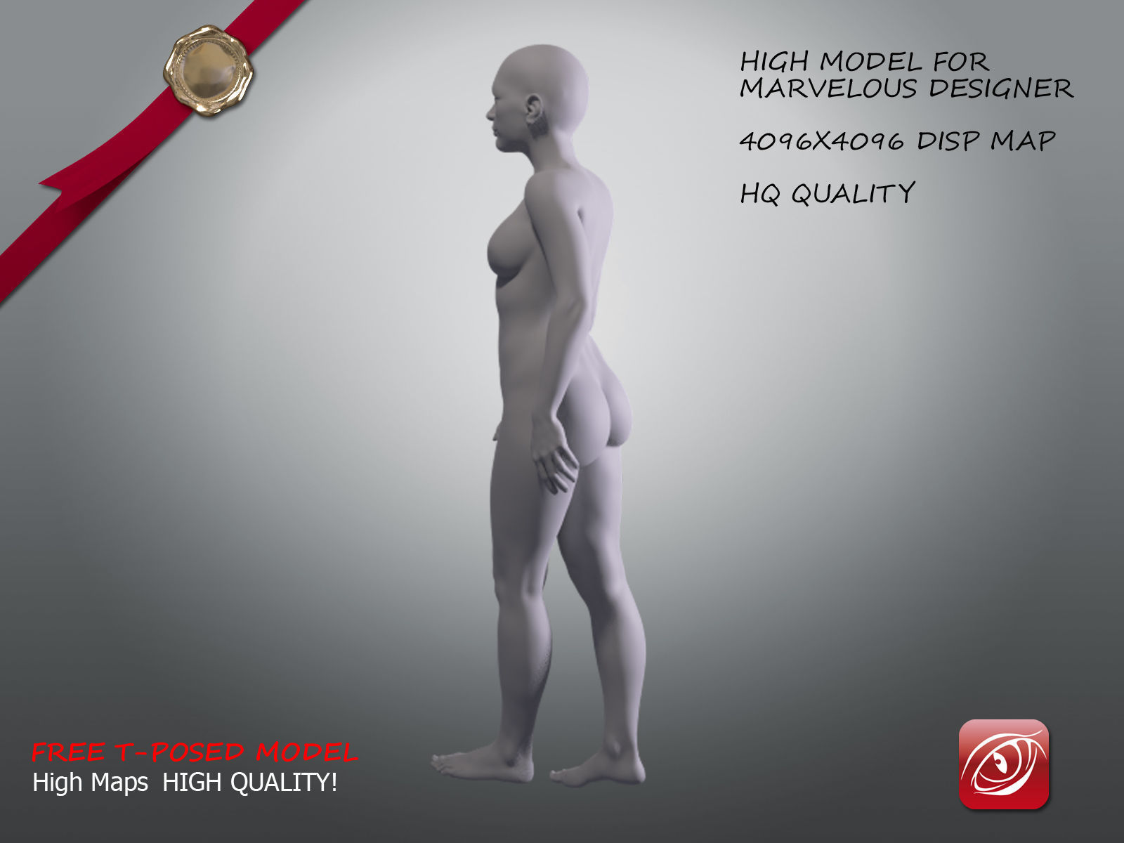 Woman A Testing model - Marvelous Designer Posed Pack Low-poly 3D model_19