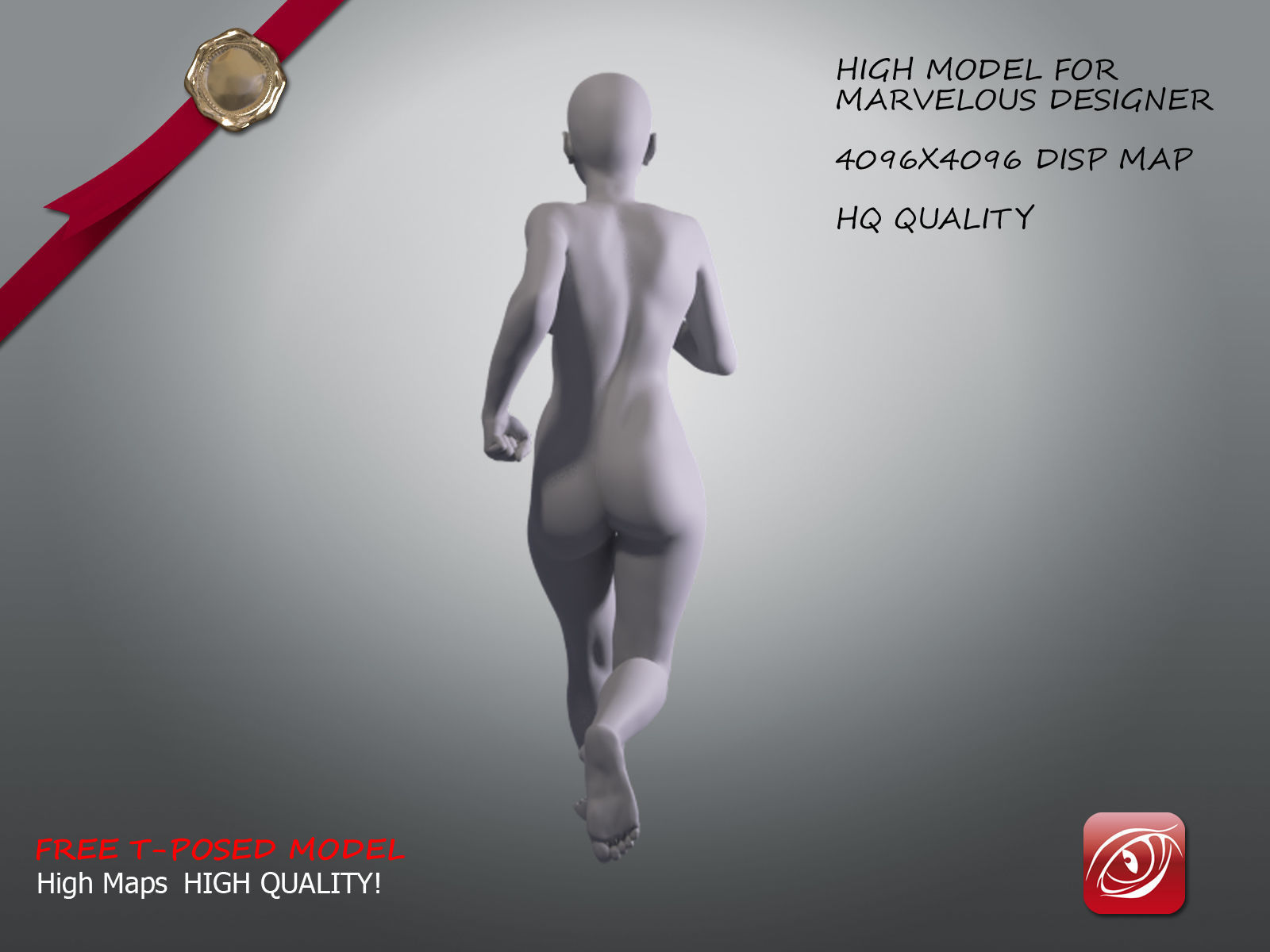 Woman A Testing model - Marvelous Designer Posed Pack Low-poly 3D model_11