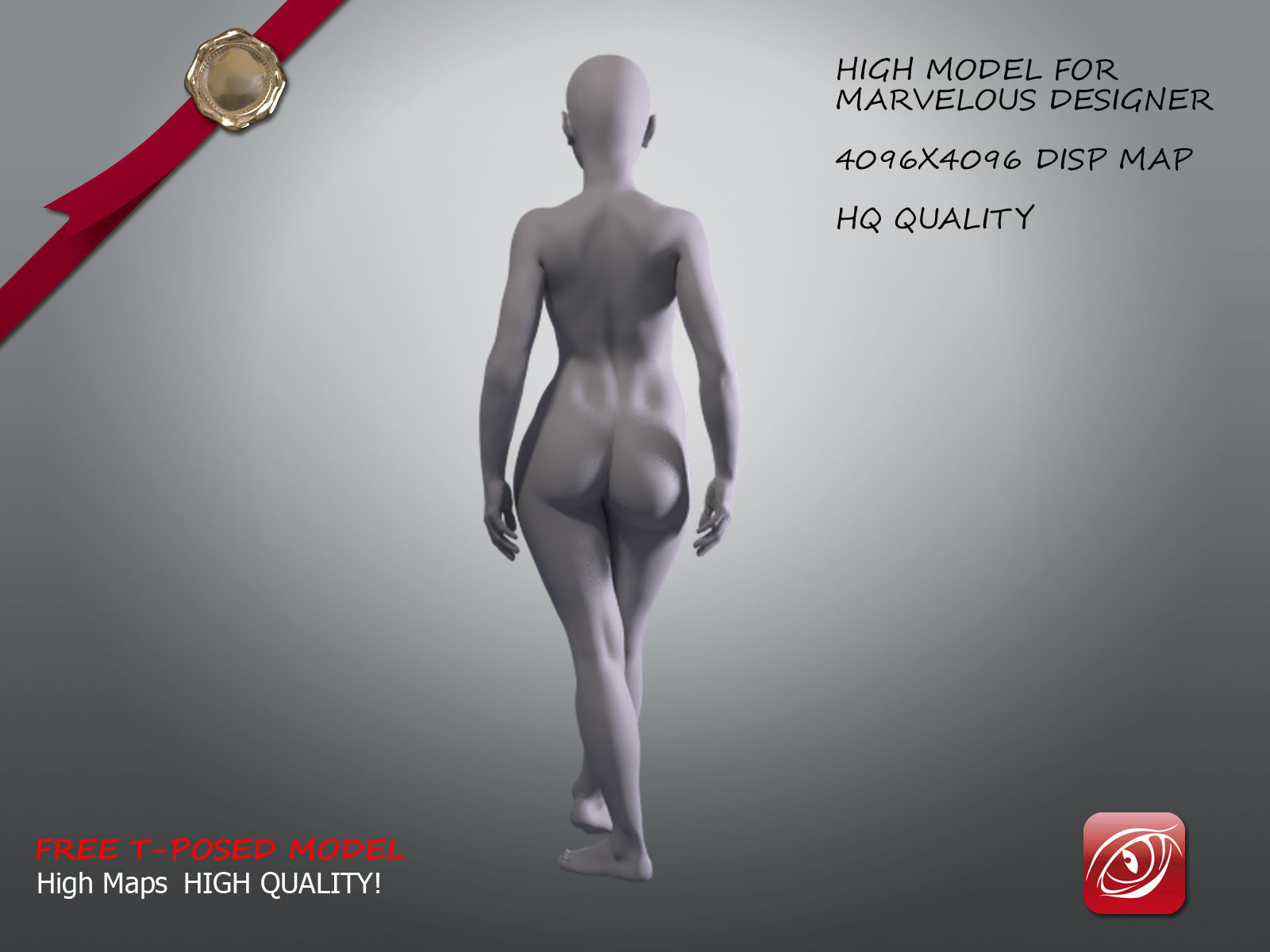 Woman A Testing model - Marvelous Designer Posed Pack Low-poly 3D model_17