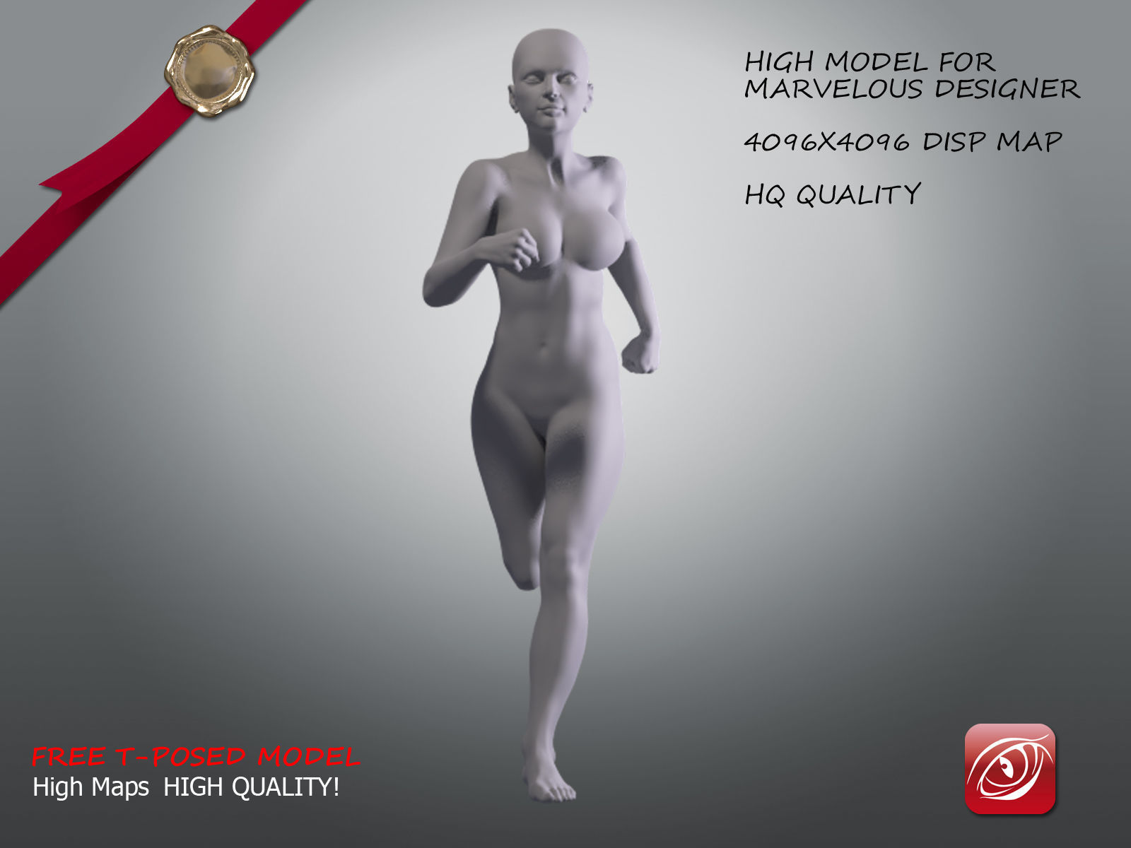 Woman A Testing model - Marvelous Designer Posed Pack Low-poly 3D model_9