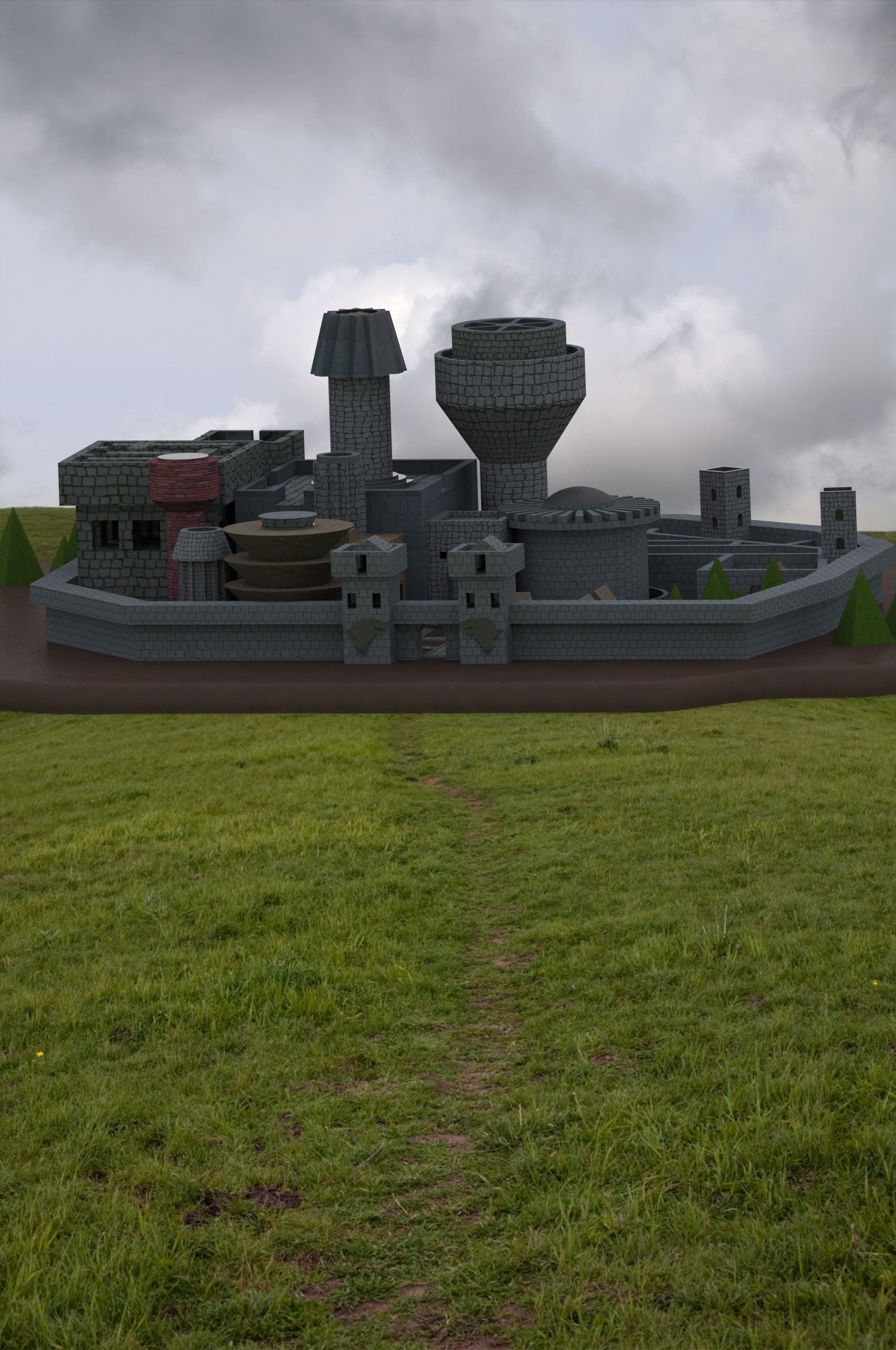 3D PRINT Winterfell House of Stark Game of Thrones Castle Model 3D print model_13