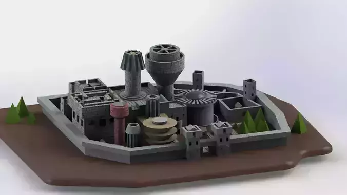 3D PRINT Winterfell House of Stark Game of Thrones Castle Model
